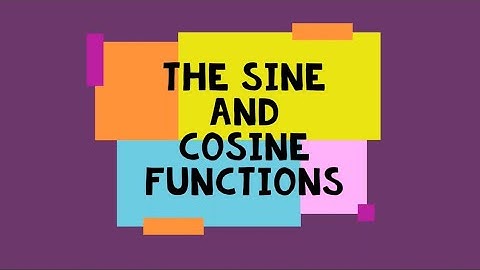 Precalculus: 2.2 The Sine and Cosine Functions