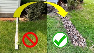 $60 Miniature French Drain  No More Downspout Extensions