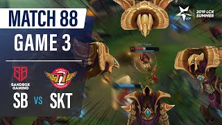 SB vs SKT | Match88 Game3 H/L | 2019 LCK Summer