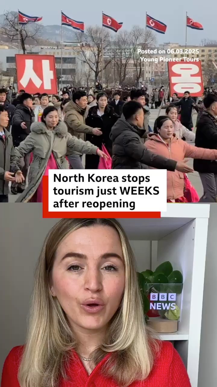 North Korea halts tourism just weeks after reopening. #NorthKorea #BBCNews