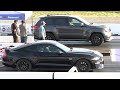 Jeep SRT vs Mustang GT and vs Corvette z06 - drag racing