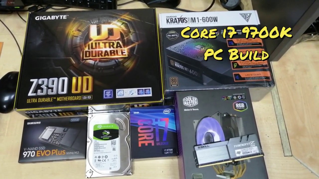 Pc Build With Gigabyte Z390 Ud Motherboard Intel Core I7 9700k Unlocked Processor Full Setup Youtube