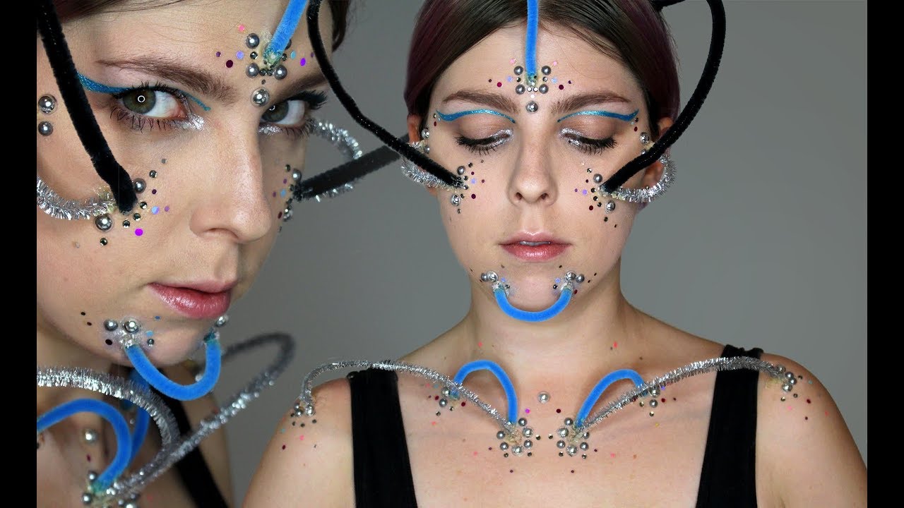 Jednoduchý 3D Mimozemšťan Halloween Makeup Tutorial