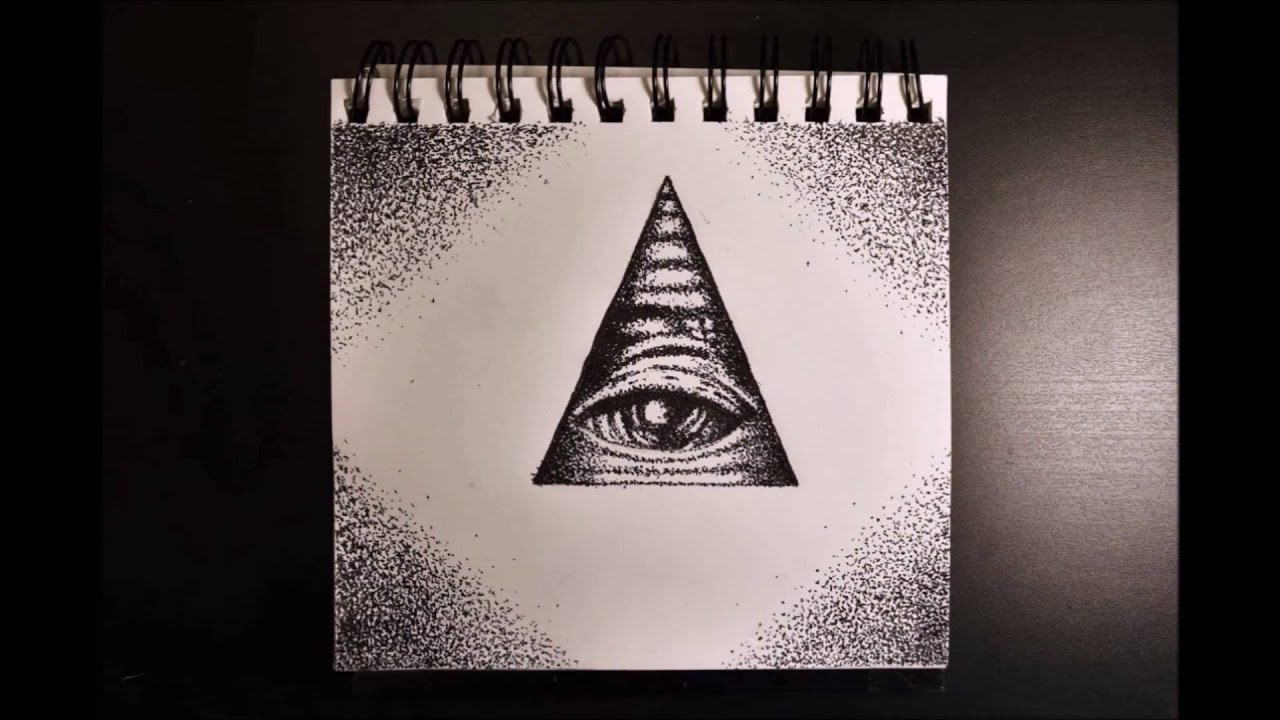 All Seeing Eye Speed Drawing Stippling Technique Youtube
