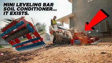 Prepping a Yard for Sod With a Bobcat MT100 Skid and the New CMP Mini Hydra Leveler