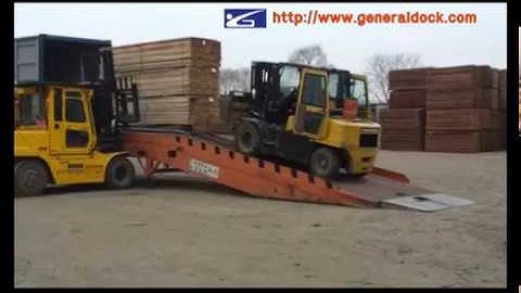1-Way Mobile Dock (Ramp) Lumber Handling side work
