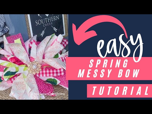 How to Make an Easy Mesh Bow (for a Wreath) - Southern Crush at Home