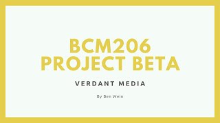 BCM206 Project Beta