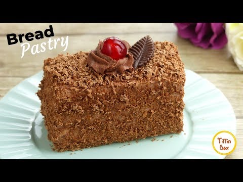 instant-bread-pastry-cake-for-kids-tiffin-box-|-eggless-chocolate-bread-pasty-with-whipped-cream