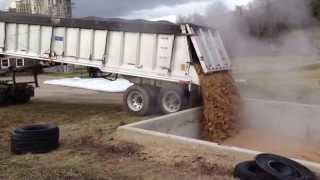 Dumping wet brewers grain