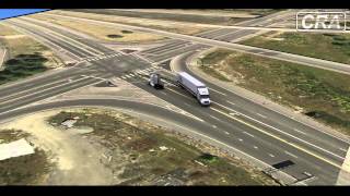 Animated Tractor Trailer intersection impact -- view 2