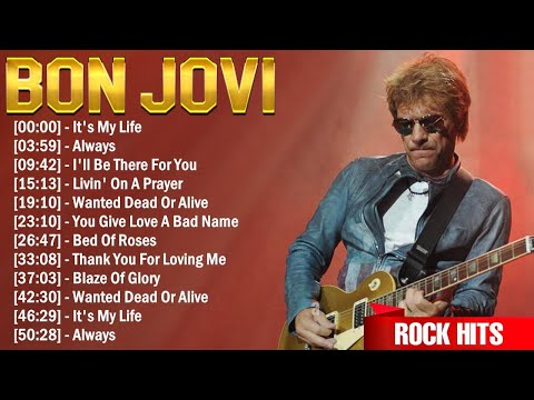 Bon Jovi Greatest Hits Collection ~ Top Hits Rock Songs Playlist Ever
