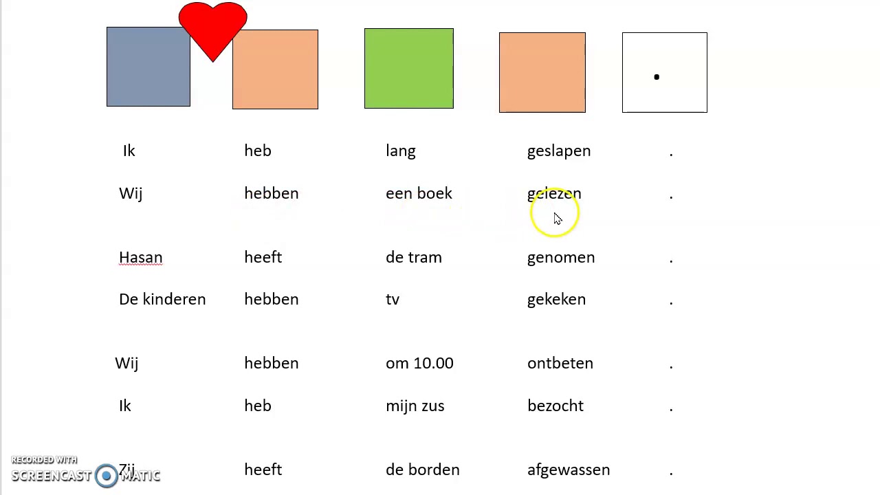 De verleden tijd perfectum onregelmatige werkwoorden YouTube