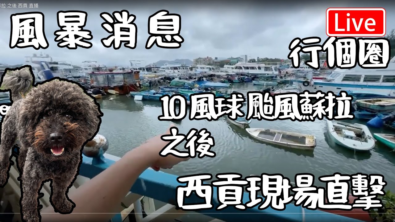 🔴Live-風暴消息 10 風球 颱風蘇拉 之後 西貢 直播