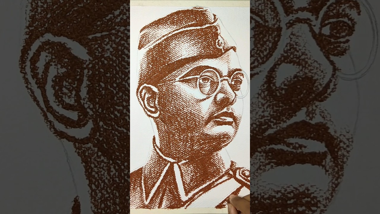 Subhash Chandra Bose Drawing 🇮🇳 Republic Day Drawing, 