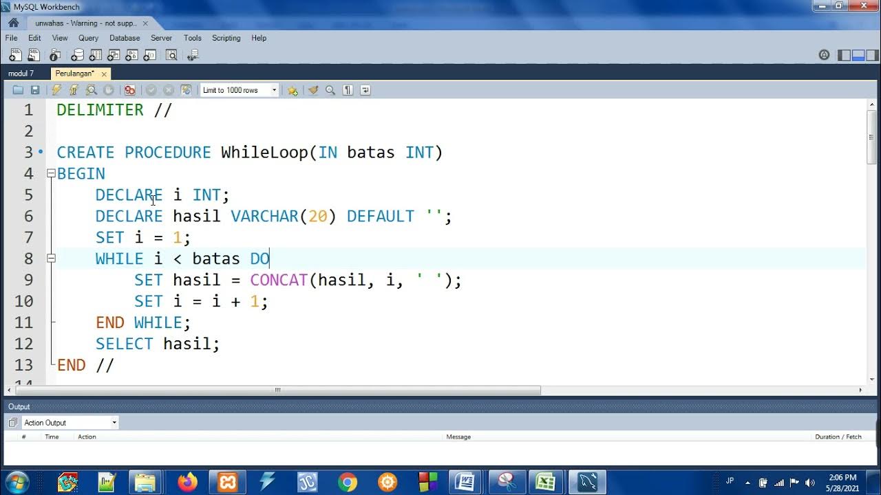 Perulangan (Loop) Dalam Stored Procedure MySQL - YouTube