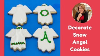 Decorate Snow Angel Christmas Cookies