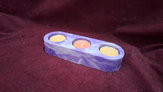 Candle Gypsum holder, DIY in silicon mold, you need this