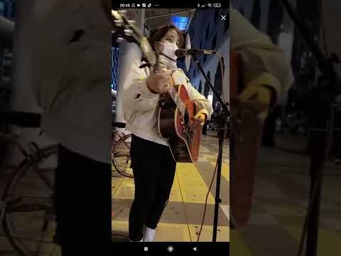 Aibry（アイブリー）「水平線」2022.02.27　大阪ストリートライブ　back numberカバー　出逢えたら奇跡の歌声　ハタチのシンガーソングライター　大阪路上ライブ