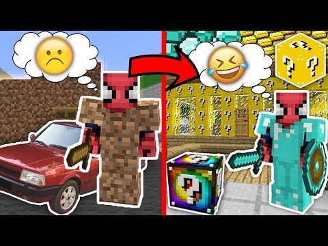 ZENGİN VS FAKİR ÖRÜMCEK ADAM #3 - Zengin'in Yeni Şans Blok Evi (Minecraft)