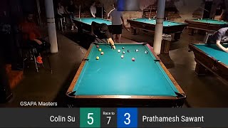 Greater Seattle APA ▸ Masters Sunday ▸ Colin Su vs Prathamesh Sawant @ Temple Billiards