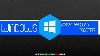 Fixing Windows 8.1 from Freezing