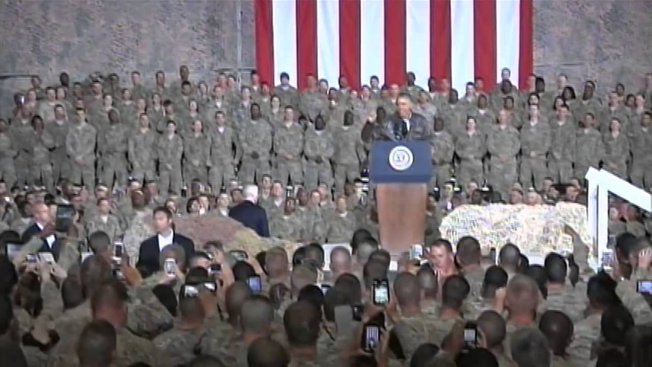 President Surprises Troops with Visit to Afghanistan