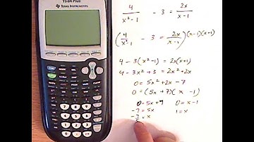 algebra - rational equation - TI-84 - example