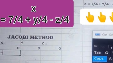 Jacobi Method (done in Excel)