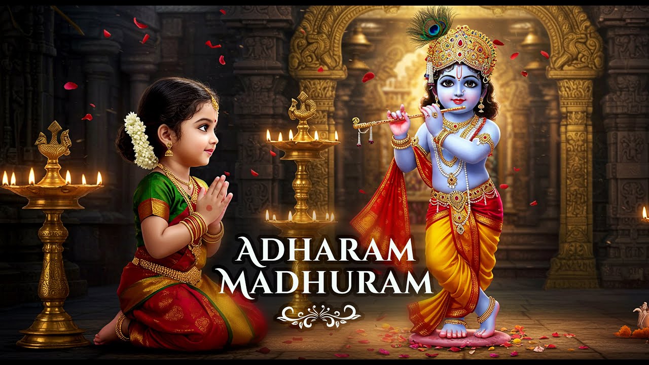 Adharam Madhuram | Sweet Krishna Bhajan by Young Girl | Soulful ...