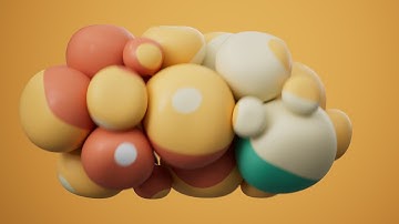Bubbly Spheres / Explorations / Vellum Cloth / Houdini / Redshift Render / 3D Animation