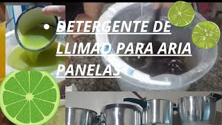 como faser este detergente brilha alumio de limao e bircabonato para as sua panala brilha