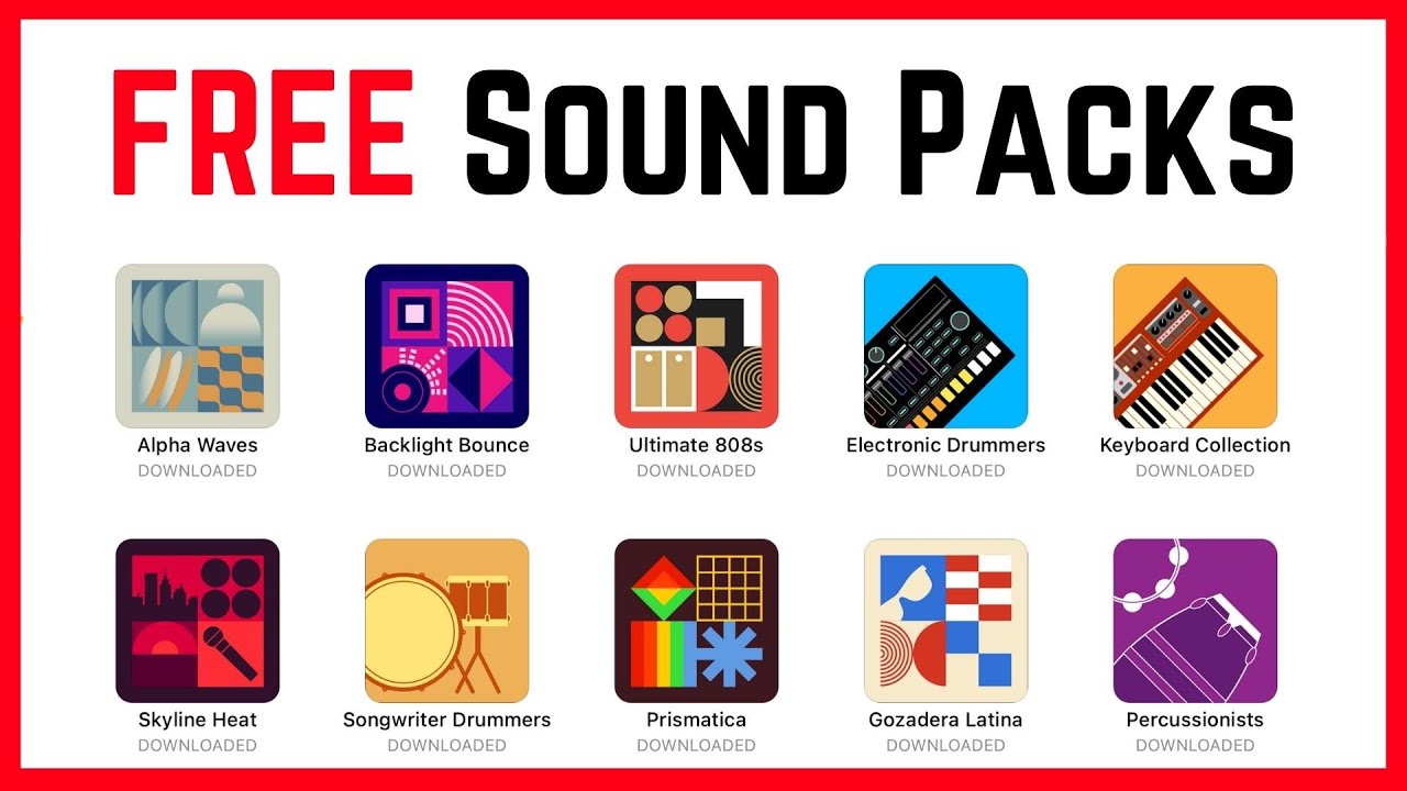How To Download Free Sound Packs In Garageband Ios - Youtube