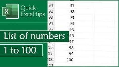 Serial Number In Excel 1 to Unlimited