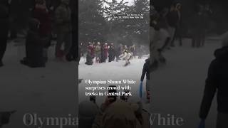 Olympian Shaun White surprises crowd with tricks in Central Park