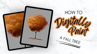 Autumn 🍂 How to Draw Trees Digital Art Tutorial in Procreate