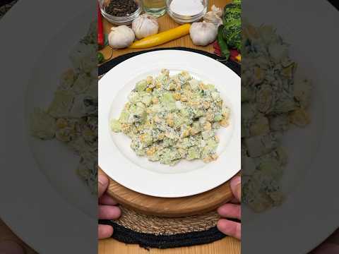 Летом мы подсели на этот Салат из огурцов! Новый Свежий салат за ПЯТЬ МИНУТ #recipe #food #shorts