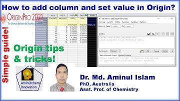 How to add column and set column value in Origin I Aminulchem Innovation