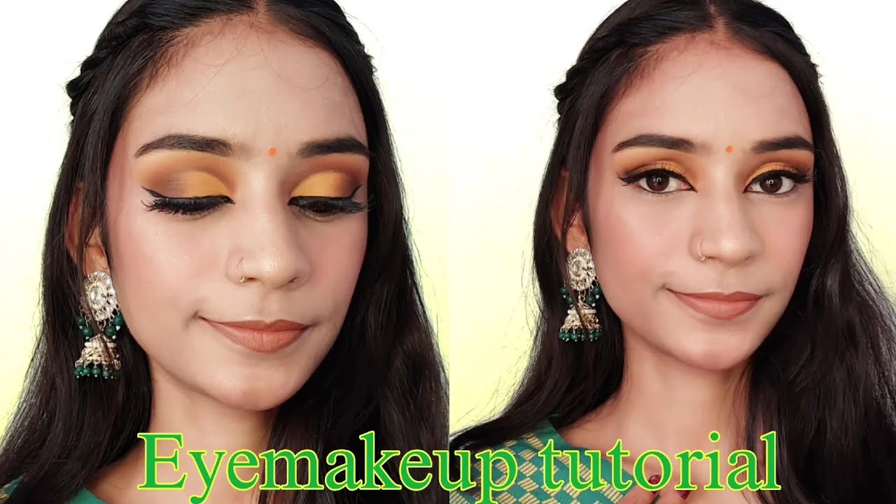 HALF CUT CREASE EYE MAKEUP TUTORIAL | step by step eyemakeup tutorial ...
