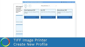 Create New Profile | TIFF Image Printer 12 | PEERNET