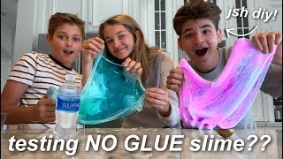 Testing NO GLUE slime ft. JSH diy ? Things to do when you’re bored!