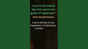 Love. Love is the master key that opens the gates of happiness #wisdomquotes #love #lovequotes