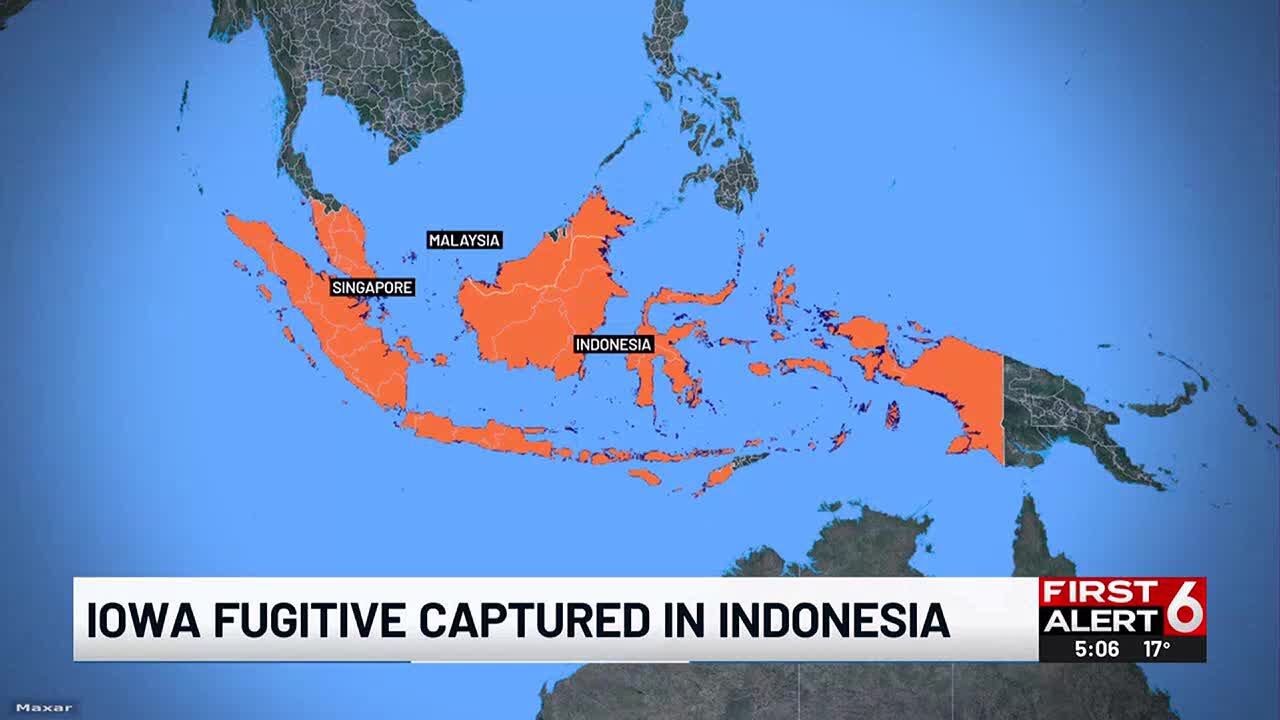 Iowa fugitive captured in Indonesia