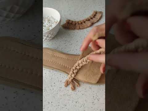 بافت صندلهای مکرومه واقعا زیباست Recipe Tasty Tarfand ترفند آموزشی مکرومه صندل ایده آموزش 