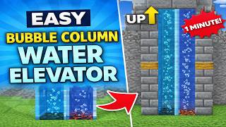 Bubble Column Water Elevator Minecraft Tutorial
