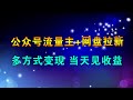 公众号流量主+私域网盘拉新,多方式变现,简单易上手,当天就有收益