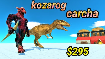kozarog the demon and carcharodontosaurus vs random team same price Animal Revolt Battle Simulator