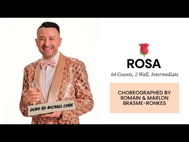 Rosa (line dance by Marlon & Romain Brasme-Ronkes) (Back Facing Demo) class=