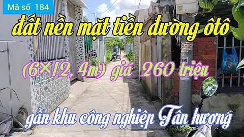 Bán đất(đã bán) nền giá rẻ  (6×12.4) giá  260 triệu gần khu công nghiệp Tân hương ms184