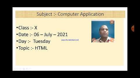 Class X computer Application  06 07 2021 By Mr  Praveen Singh